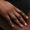 Scalloped Band Ring in Solid White Gold-Astrid &amp; Miyu
