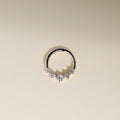 Diamond Daith Hoop in Solid White Gold-Astrid &amp; Miyu