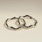 Scalloped Crystal Medium Hoops in Silver-Astrid &amp; Miyu
