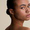 Scalloped Crystal Medium Hoops in Silver-Astrid &amp; Miyu