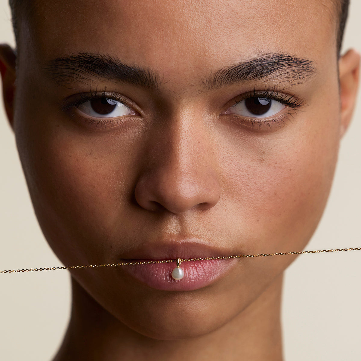 Pearl Pendant Necklace in Gold-Astrid &amp; Miyu
