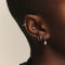 Diamond Triology Seamless Piercing Hoop in Solid White Gold-Astrid &amp; Miyu