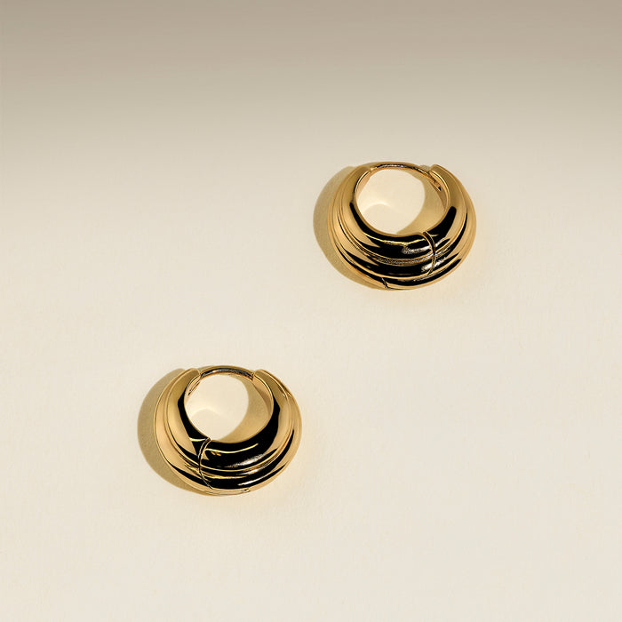 Ripple Wave Huggies in Gold-Astrid &amp; Miyu