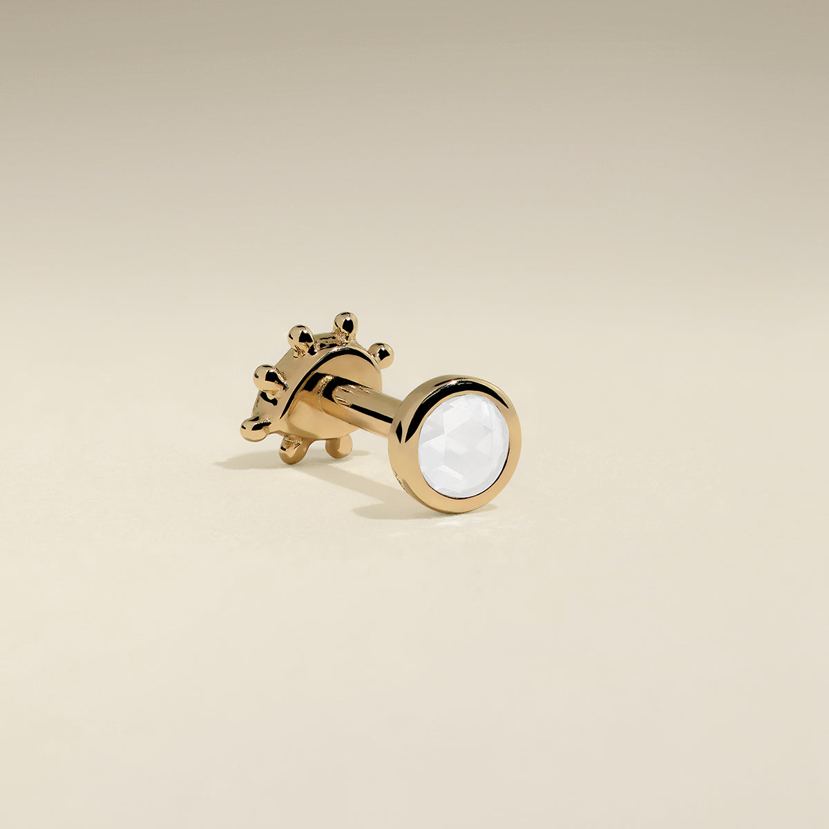 Diamond Stackback™ Post in Solid Gold-Astrid &amp; Miyu