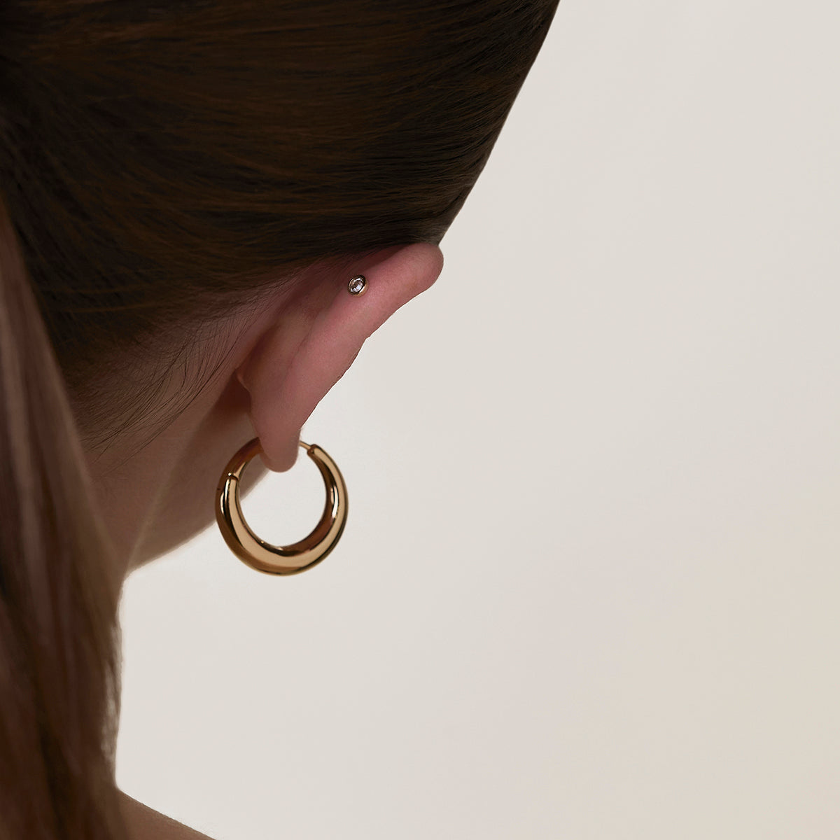 Diamond Stackback™ Post in Solid Gold-Astrid &amp; Miyu