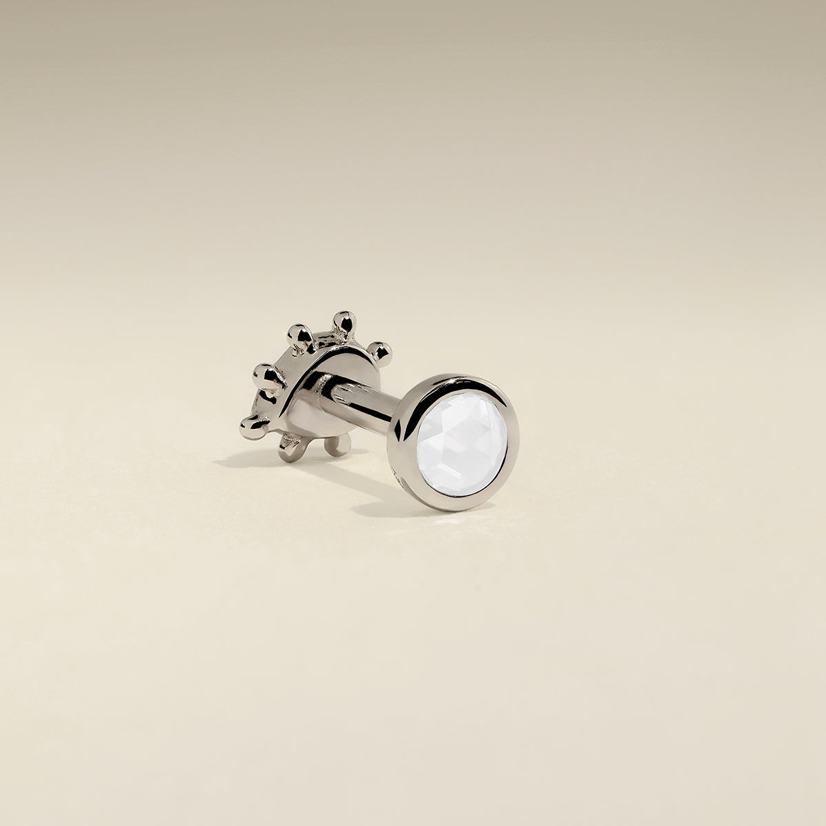 Diamond Stackback™ Post in Solid White Gold-Astrid &amp; Miyu
