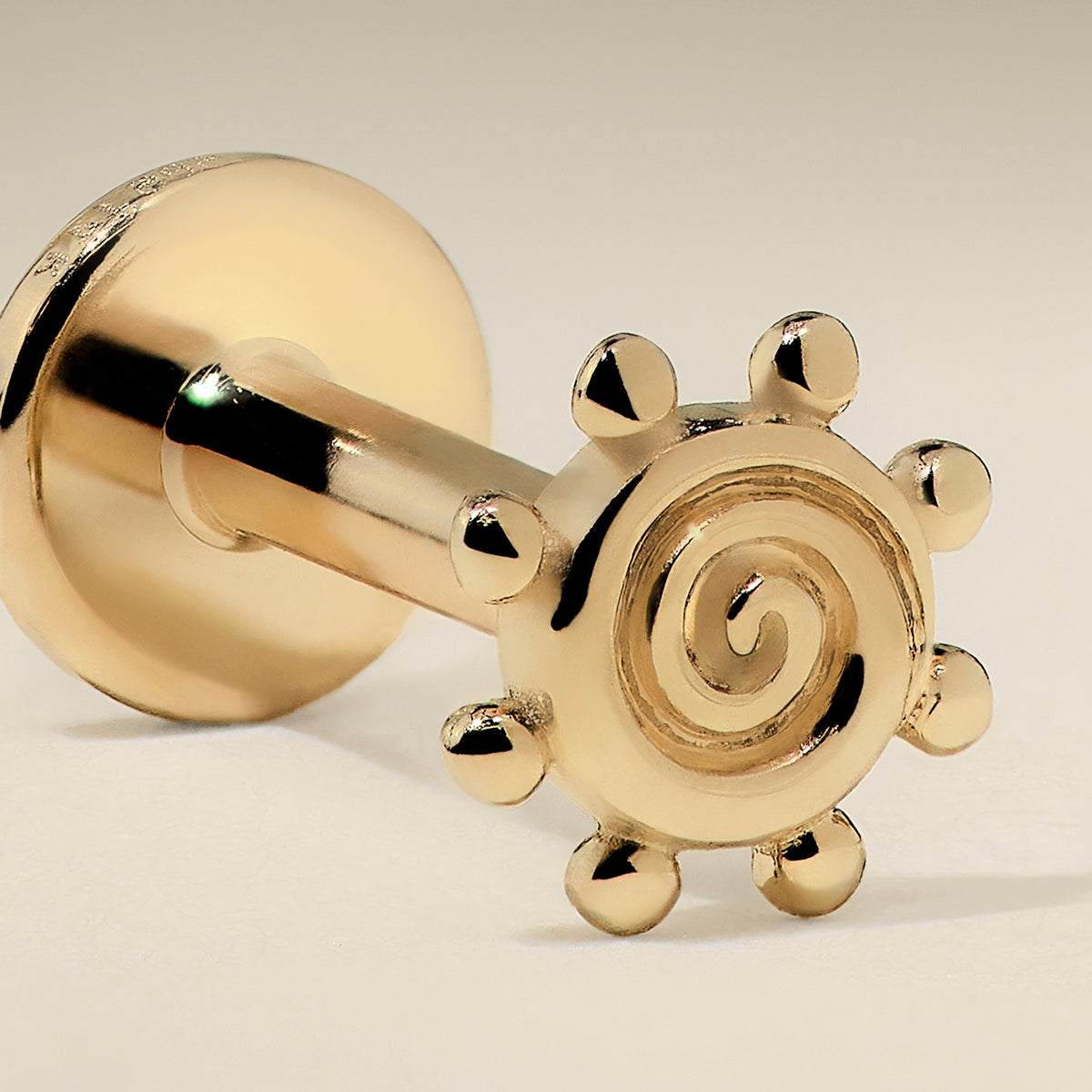 Solstice Piercing Stud in Solid Gold-Astrid &amp; Miyu