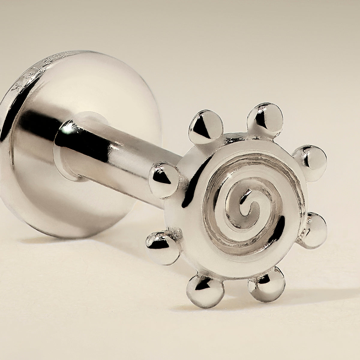 Solstice Piercing Stud in Solid White Gold-Astrid &amp; Miyu