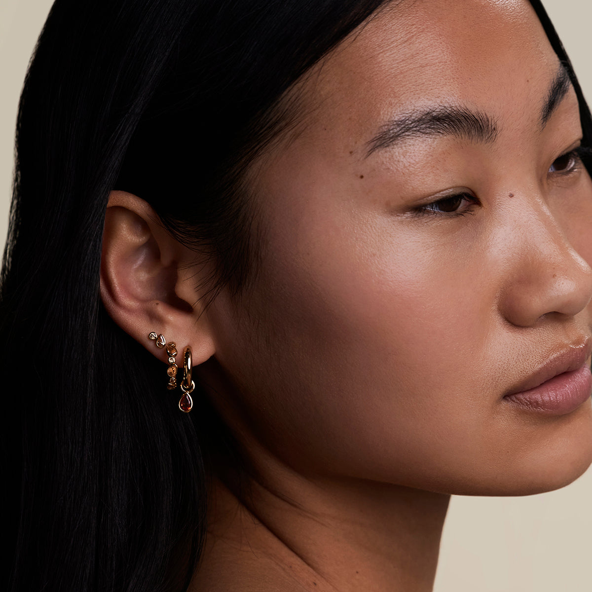 Sunset Duo Studs in Gold-Astrid &amp; Miyu
