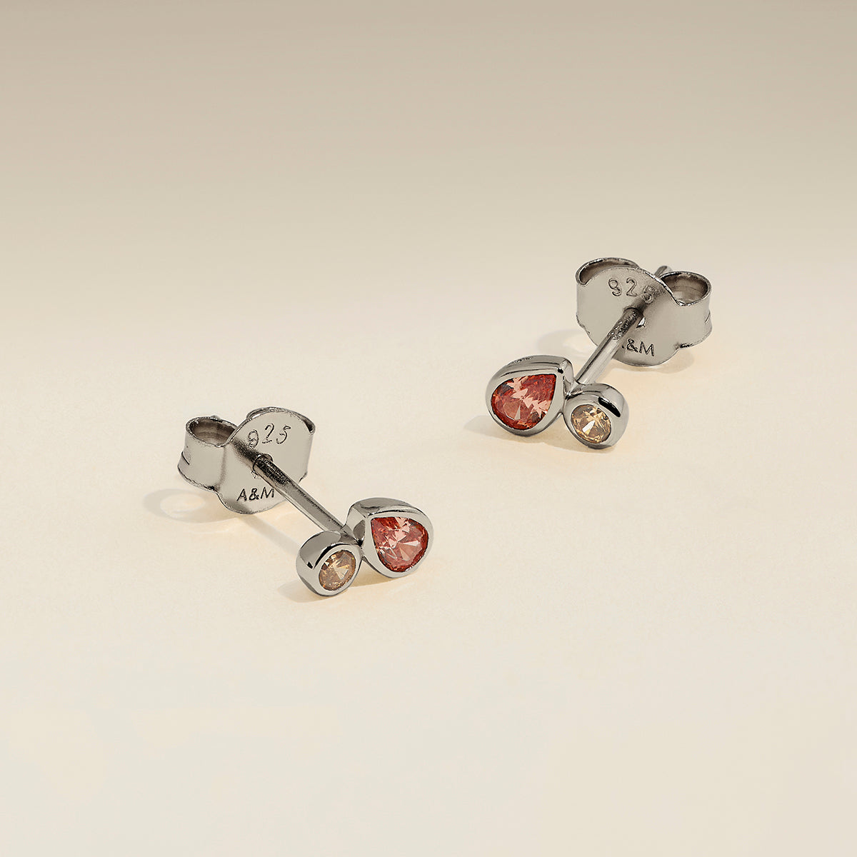 Sunset Duo Studs in Silver-Astrid &amp; Miyu