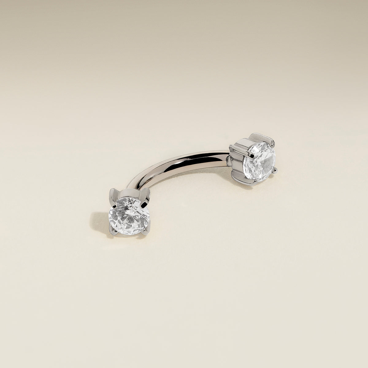 Crystal Titanium Rook Bar in Platinum-Astrid &amp; Miyu