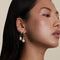 Serenity Pearl Charm XL Hoops in Silver-Astrid &amp; Miyu