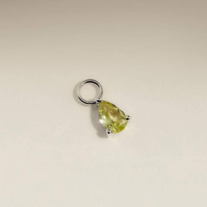 Olivine August Earring Charm in Solid White Gold-Astrid &amp; Miyu