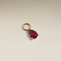 Ruby July Earring Charm in Solid Gold-Astrid &amp; Miyu