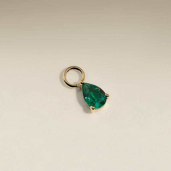 Emerald May Earring Charm in Solid Gold-Astrid &amp; Miyu
