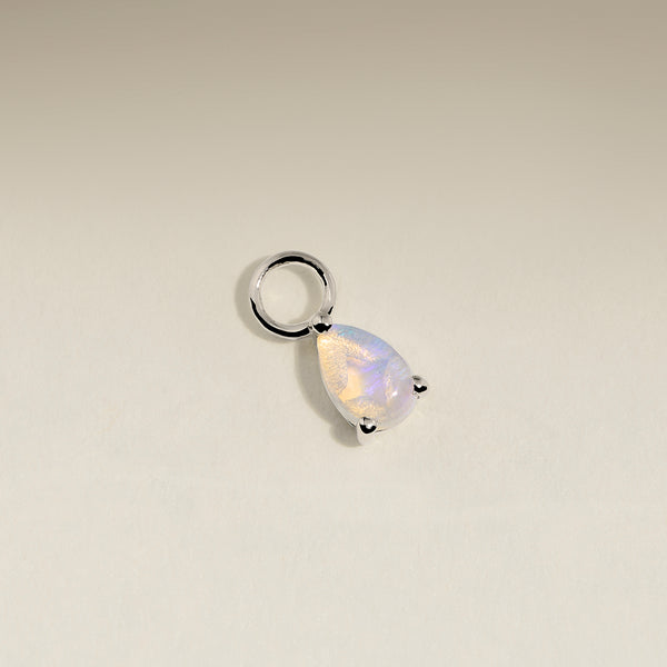 Opal October Earring Charm in Solid White Gold-Astrid &amp; Miyu