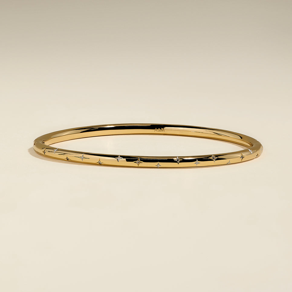 Cosmic Dome Bangle in Gold-Astrid &amp; Miyu