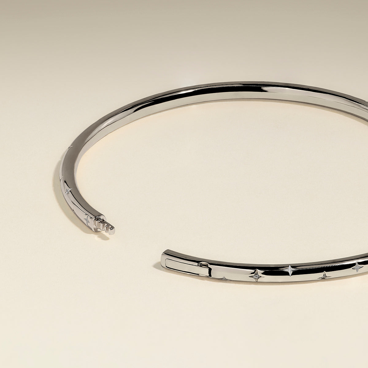 Cosmic Dome Bangle in Silver-Astrid &amp; Miyu