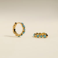 Opal Bezel Hoops in Gold-Astrid &amp; Miyu