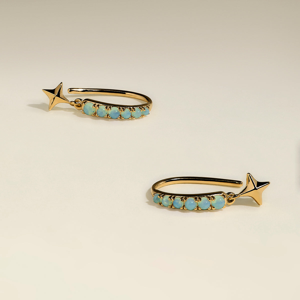 Cosmic Opal Hook Earrings in Gold-Astrid &amp; Miyu