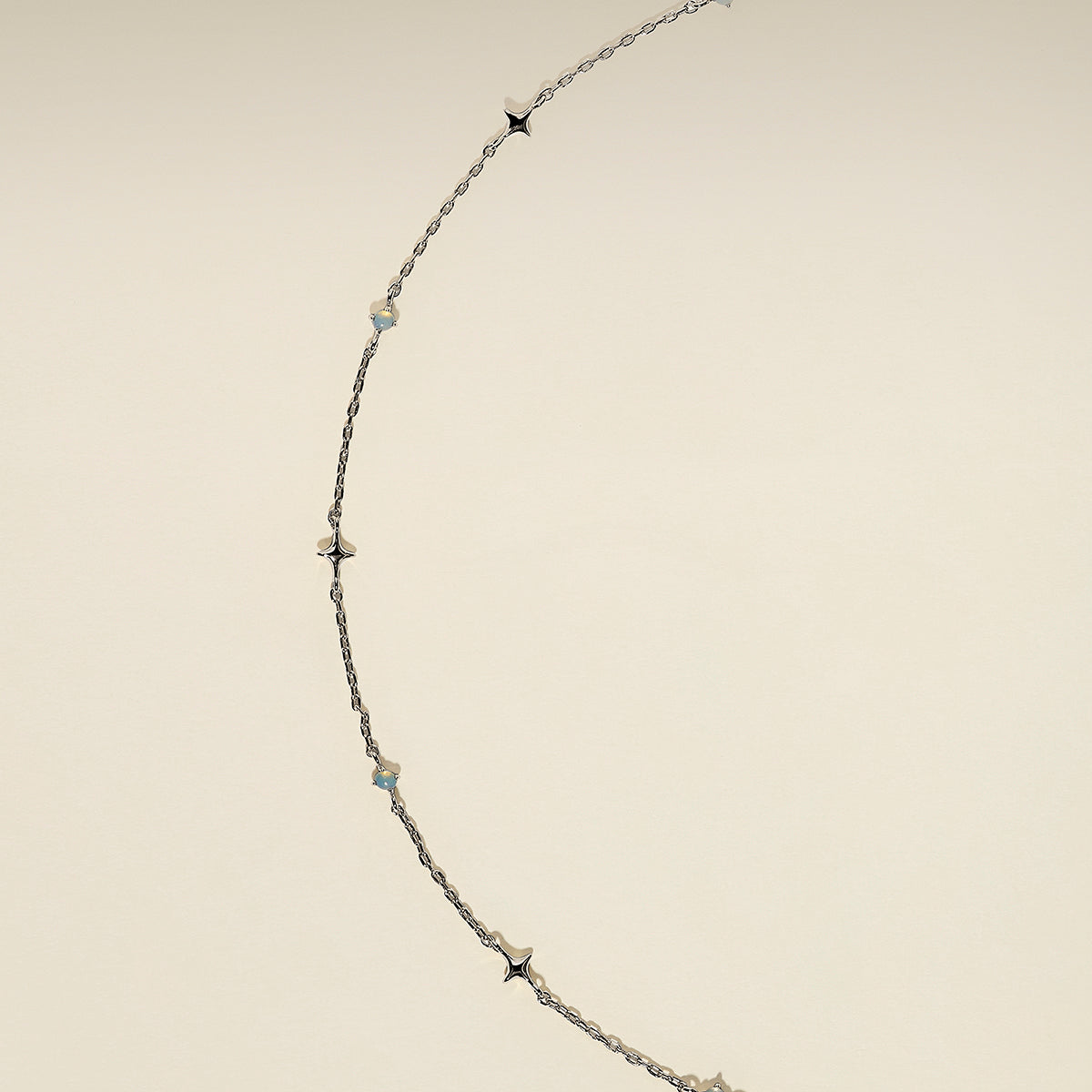 Cosmic Opal Charm Necklace in Silver-Astrid &amp; Miyu