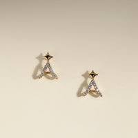 Cosmic Star Illusion Studs in Gold-Astrid &amp; Miyu