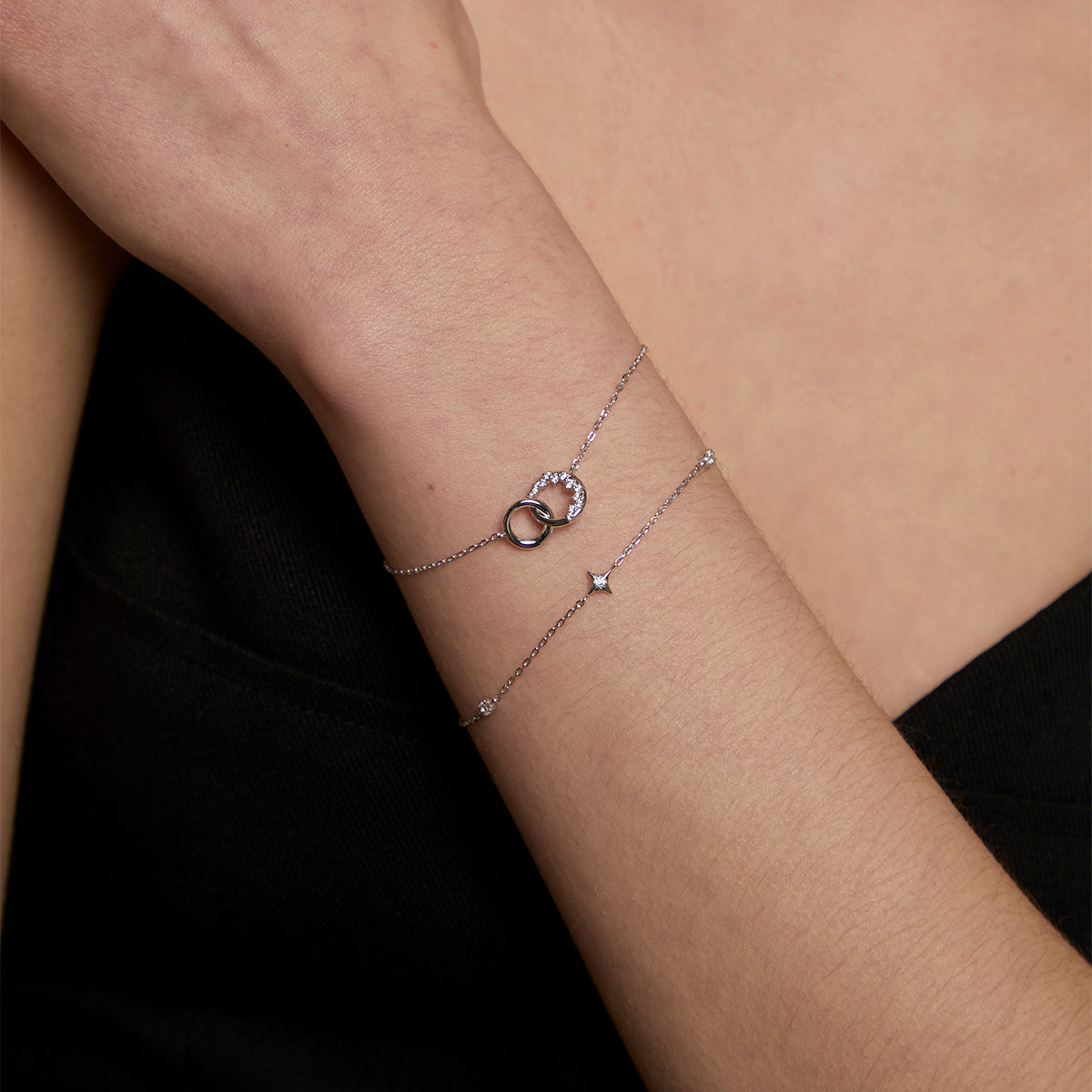 Celestial Bracelet Stacking Set in Silver-Astrid &amp; Miyu