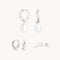 Serenity Pearl Hoops Stacking Set in Silver-Astrid &amp; Miyu