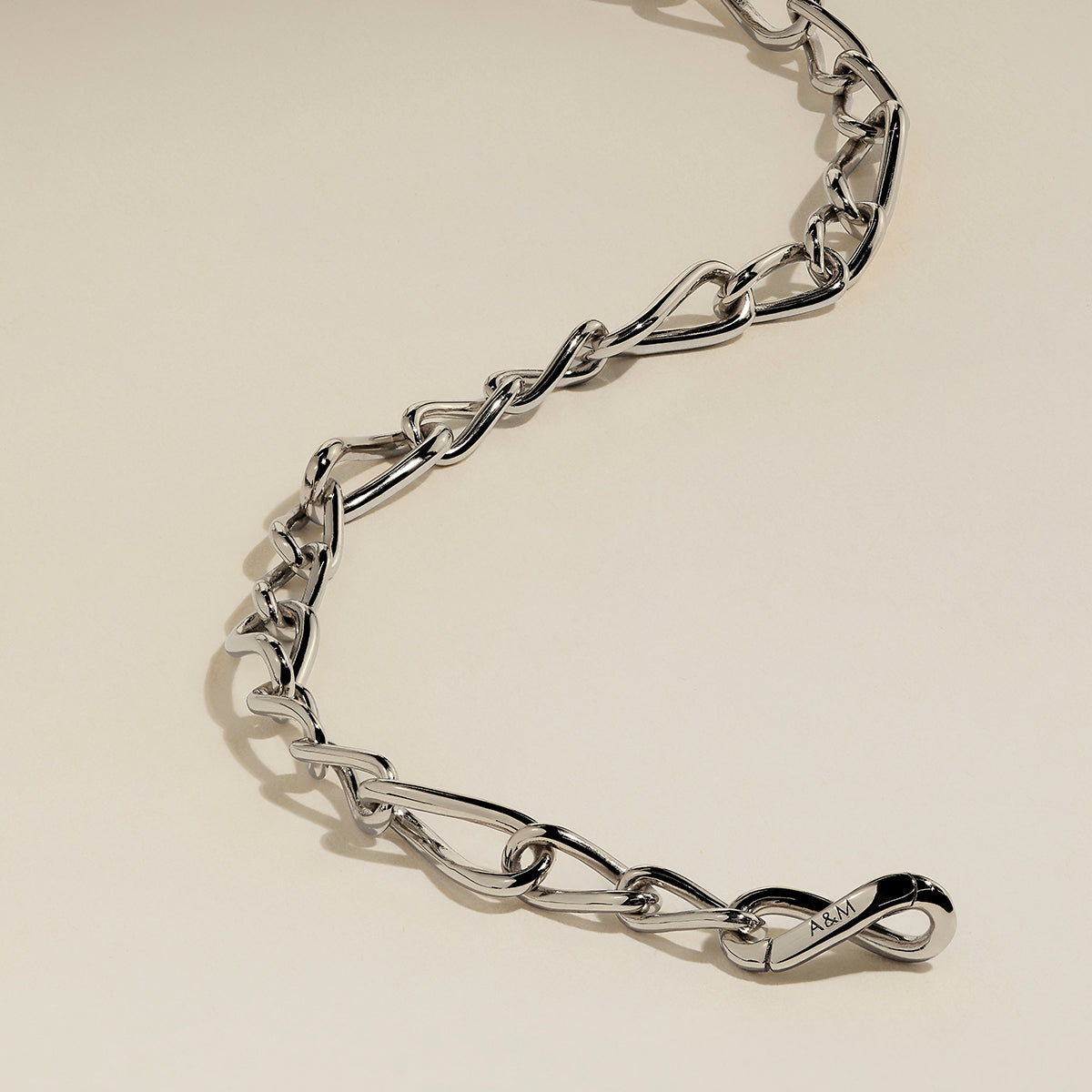 Infinite Slim Chain Bracelet in Silver-Astrid &amp; Miyu