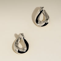 Molten Hoops in Silver-Astrid &amp; Miyu