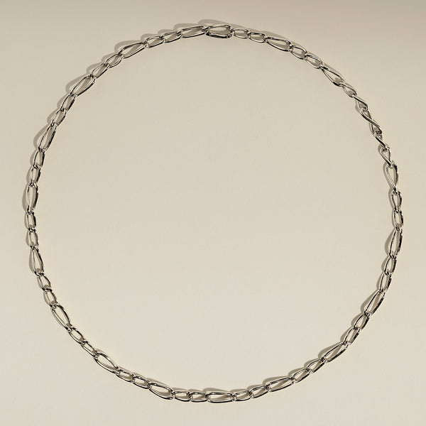 Infinite Slim Chain Necklace in Silver-Astrid &amp; Miyu