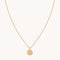 Aquarius Zodiac Pendant Necklace in Gold