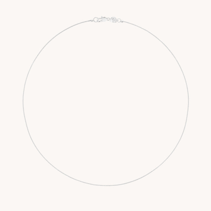 Essential Box Chain Necklace in Silver-Astrid &amp; Miyu