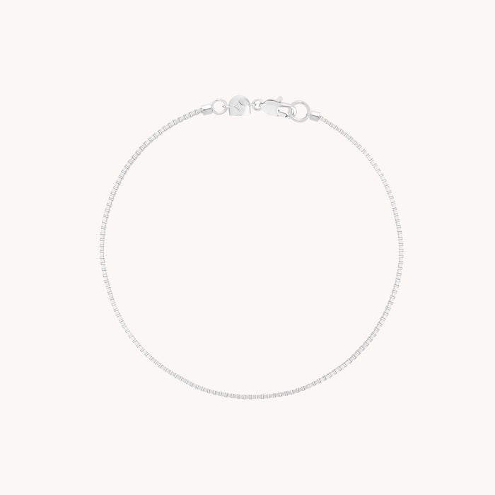 Essential Box Chain Bracelet in Silver-Astrid &amp; Miyu