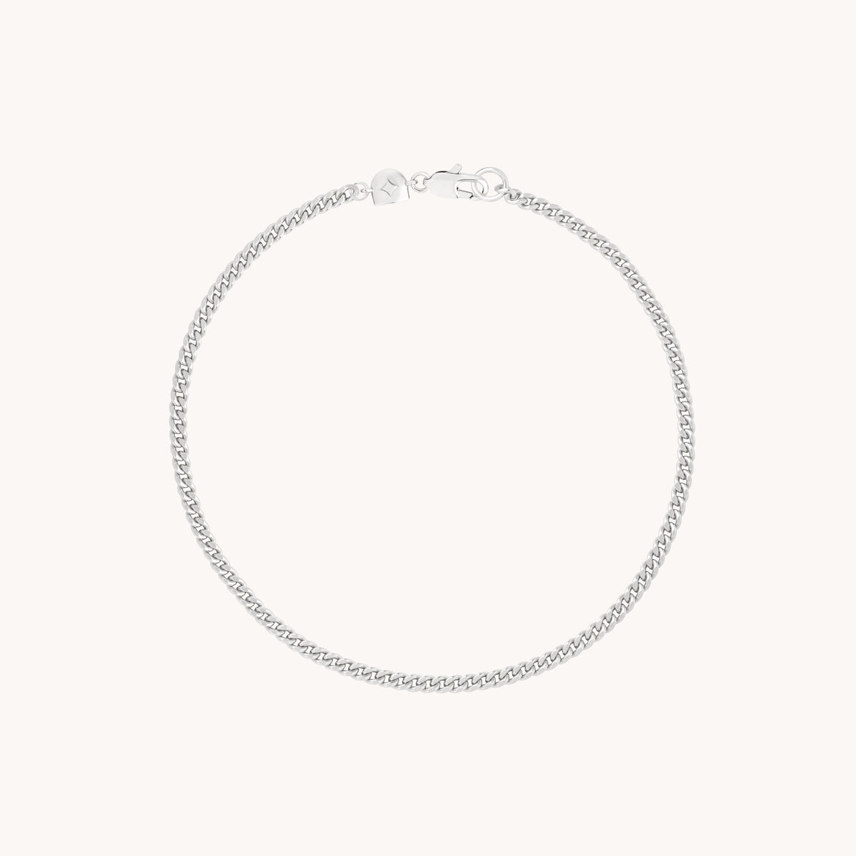Essential Curb Chain Bracelet in Silver-Astrid &amp; Miyu