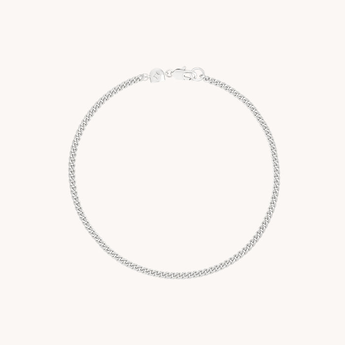 Essential Curb Chain Bracelet in Silver-Astrid &amp; Miyu