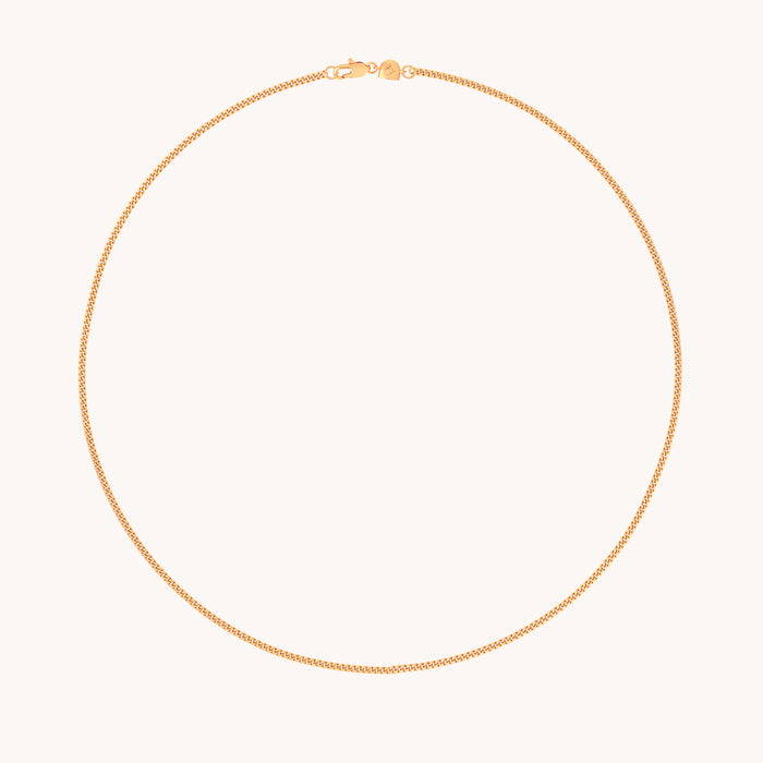Essential Curb Chain Necklace in Gold-Astrid &amp; Miyu
