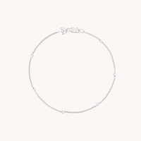 Essential Beaded Chain Bracelet in Silver-Astrid &amp; Miyu
