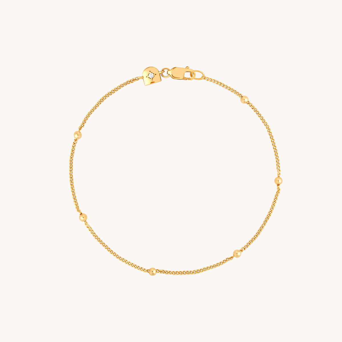 Essential Beaded Chain Bracelet in Gold-Astrid &amp; Miyu