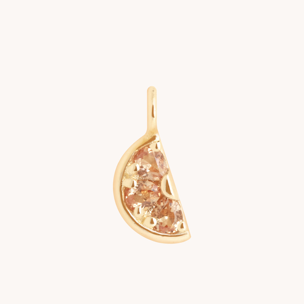Orange Slice Charm 9k Gold-Astrid &amp; Miyu