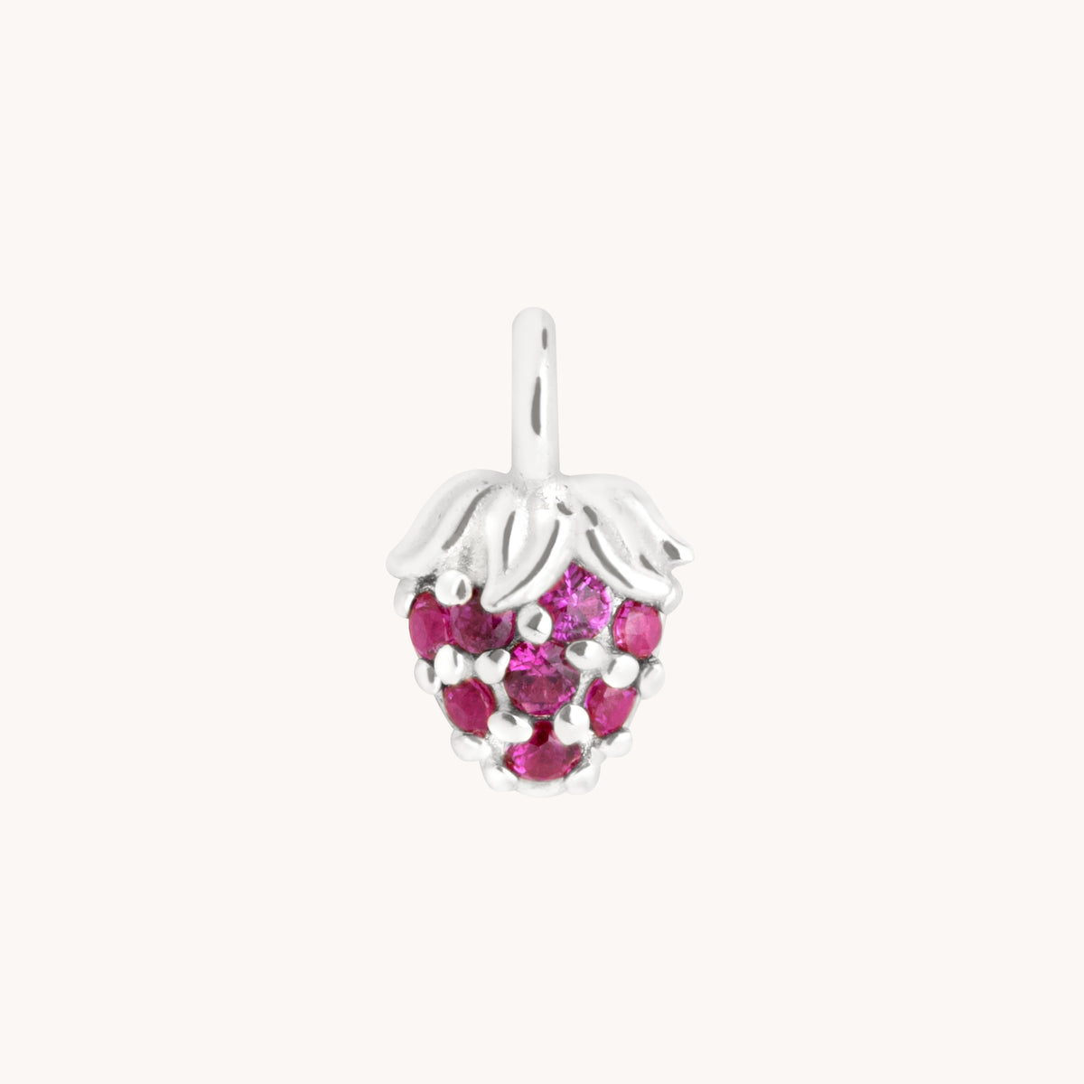 Strawberry Charm 9k White Gold-Astrid &amp; Miyu