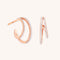 Illusion Crystal Hoops in Rose Gold-Astrid &amp; Miyu