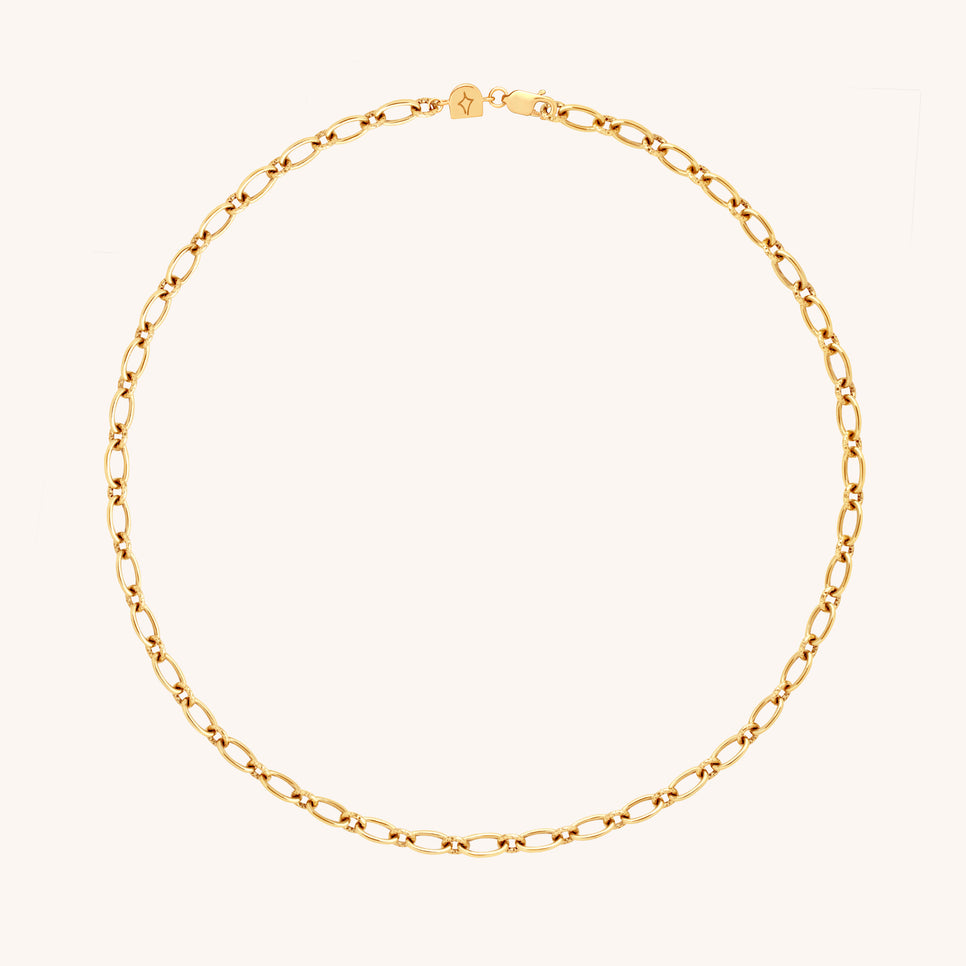 18k Gold Plated Jewellery - Bold Link Chain Necklace in Gold - Necklace - Astrid &amp; Miyu