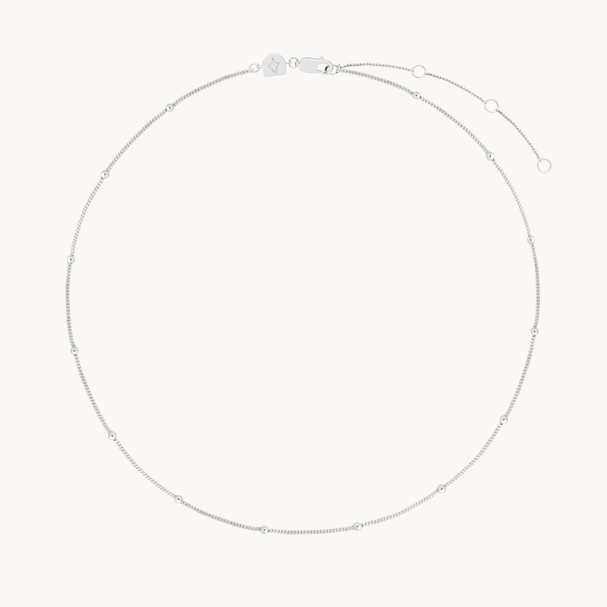 Charm Compatible Necklaces & Bracelets - Essential Beaded Chain Necklace in Silver - Chain Necklace - Astrid &amp; Miyu