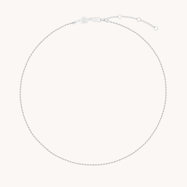 Charm Compatible Necklaces & Bracelets - Essential Rope Chain Necklace in Silver - Chain Necklace - Astrid &amp; Miyu