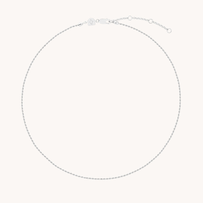 Charm Compatible Necklaces & Bracelets - Essential Rope Chain Necklace in Silver - Chain Necklace - Astrid &amp; Miyu