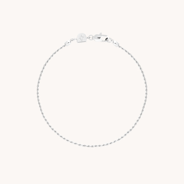Bracelets - Essential Rope Chain Bracelet in Silver - Chain Bracelet - Astrid &amp; Miyu
