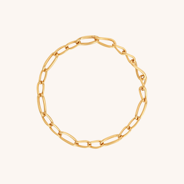 18k Gold Plated Jewellery - Infinite Slim Chain Bracelet in Gold - Chain Bracelet - Astrid &amp; Miyu