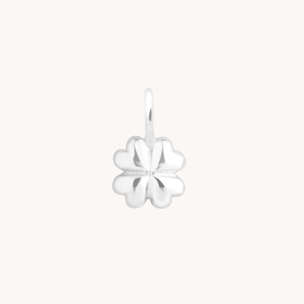 Motif Charms - Clover Charm in 9k White Gold - Welding Charm - Astrid &amp; Miyu