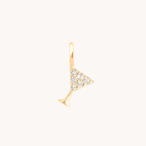 Motif Charms - Martini Pavé Charm in 9k Gold - Welding Charm - Astrid &amp; Miyu